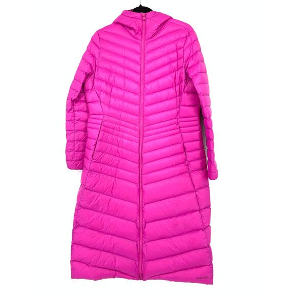 Lands End Wanderweight Packable Down Coat Womens Size Medium Bright Pink - Picture 1 of 7